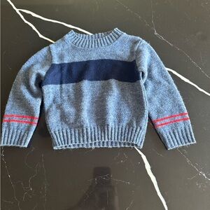 Vintage Blue and Red Striped Sweater